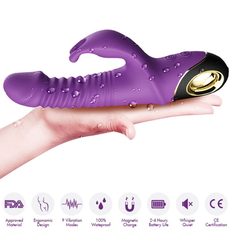 Armony - vibratore zing dildo coniglio viola-3