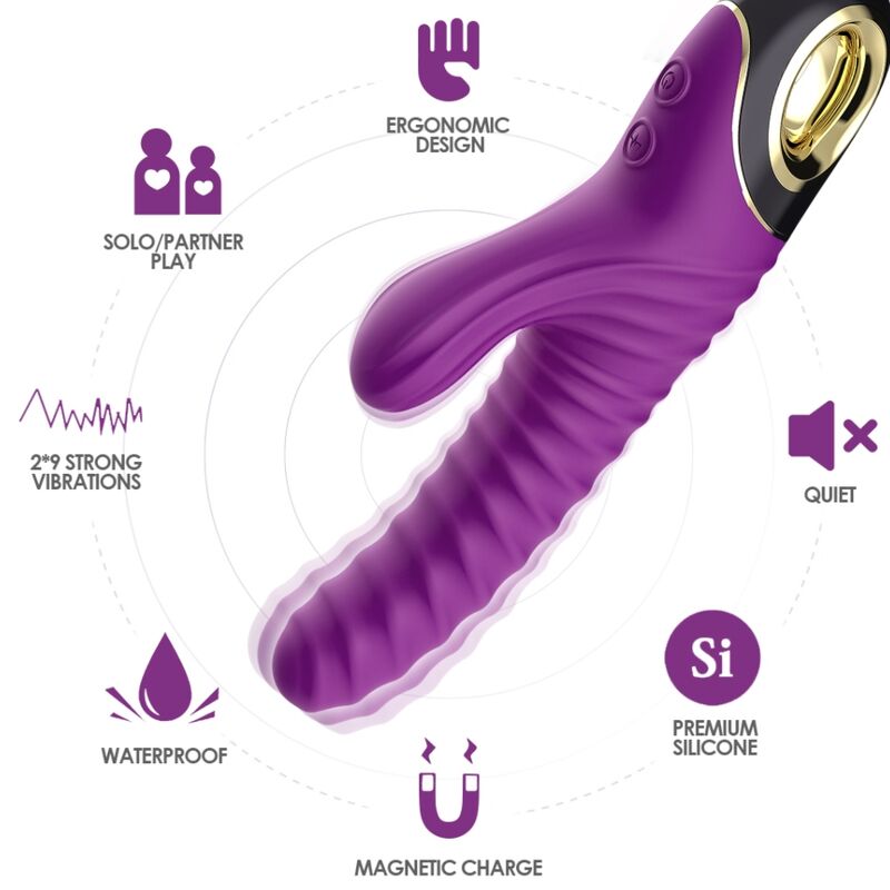 Armony - vibratore eternity in silicone viola-2