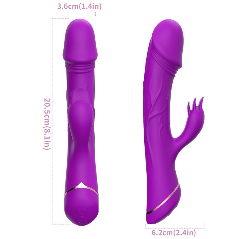 Armony - vibratore dildo coniglio in silicone viola-3