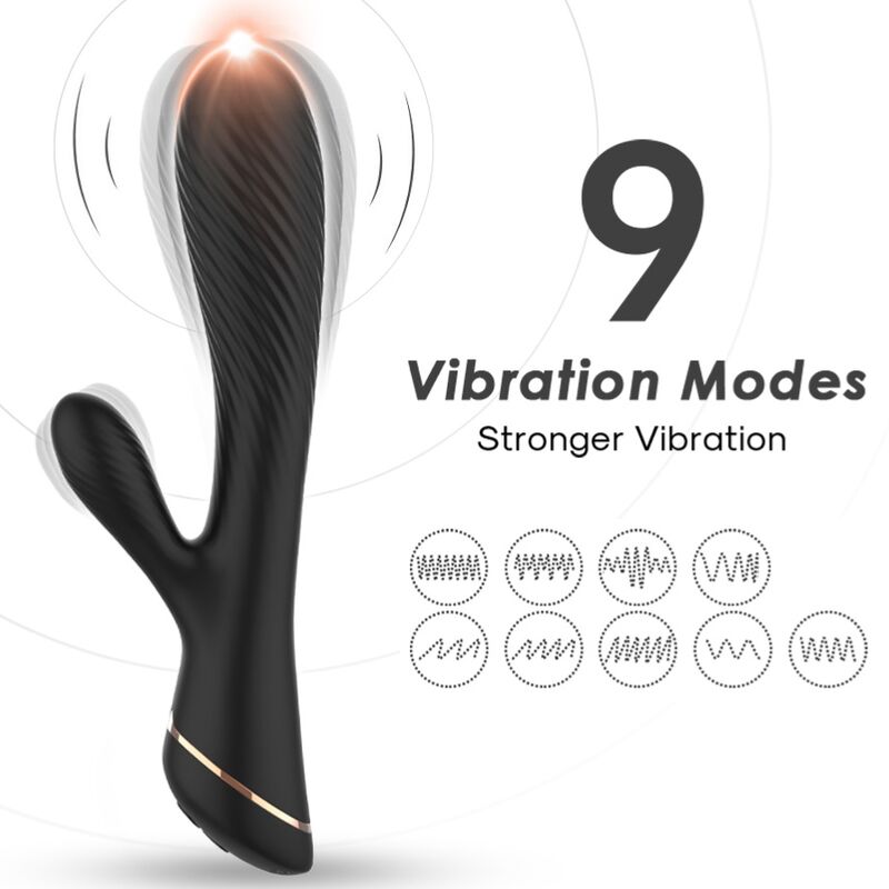 Armony - vibratore rabbit in silicone nero