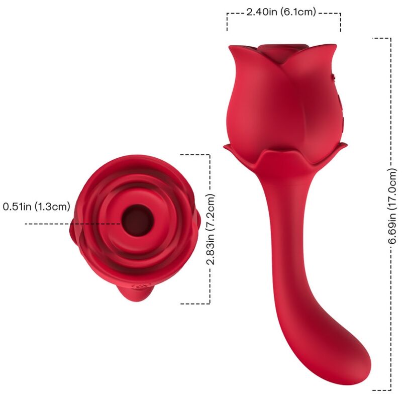 Armony - roselover lecca clit vibrante e stimolatore rosso-2