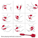 Armony - roseknigth che lecca il clitorite vibrante e il vibratore rosso-4