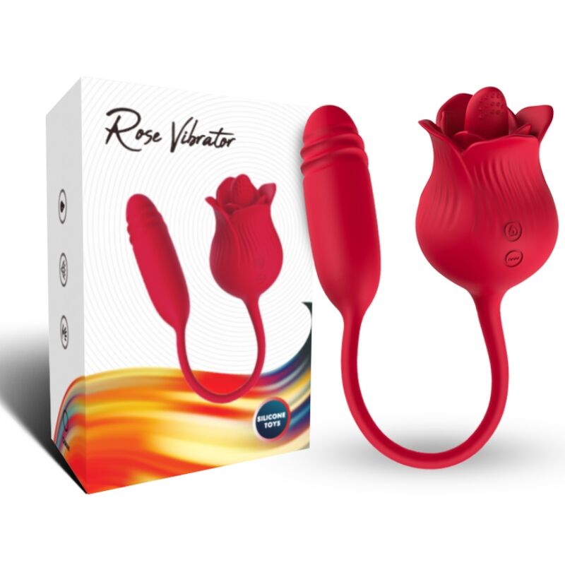 Armony - clitorite vibrante leccata di rosa e vibratore rosso