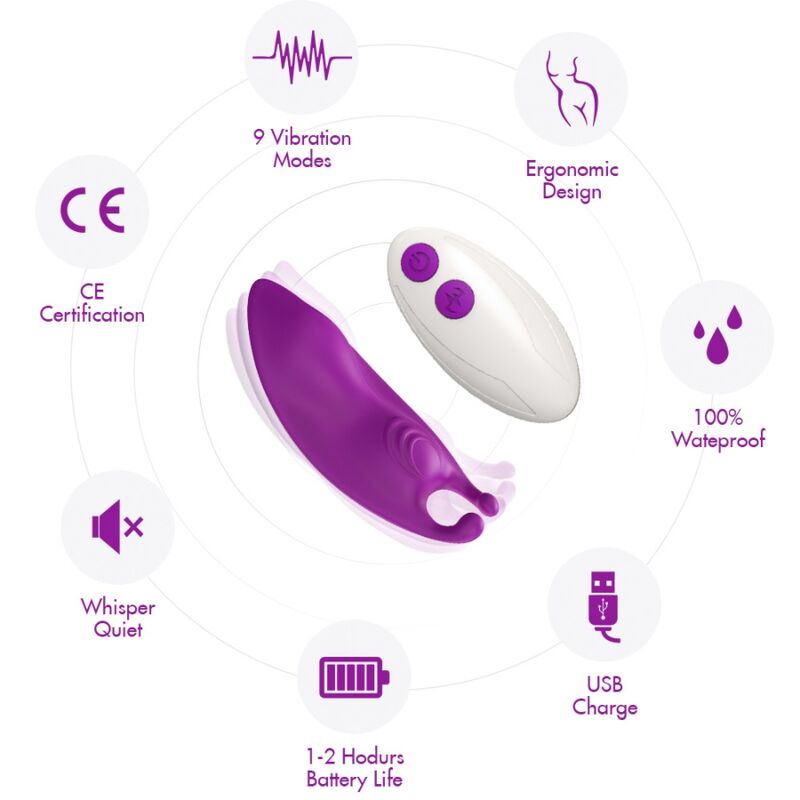 Armony - mutandine indossabili honeybee vibratore g-spot remote control viola-5