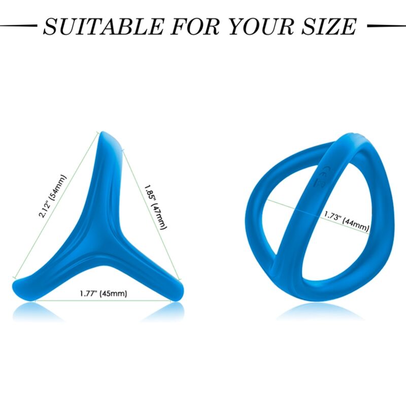 Armony - anello tresor doppio in silicone blu-1