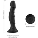 Armony - vibratore dildo e telecomando plug anale nero