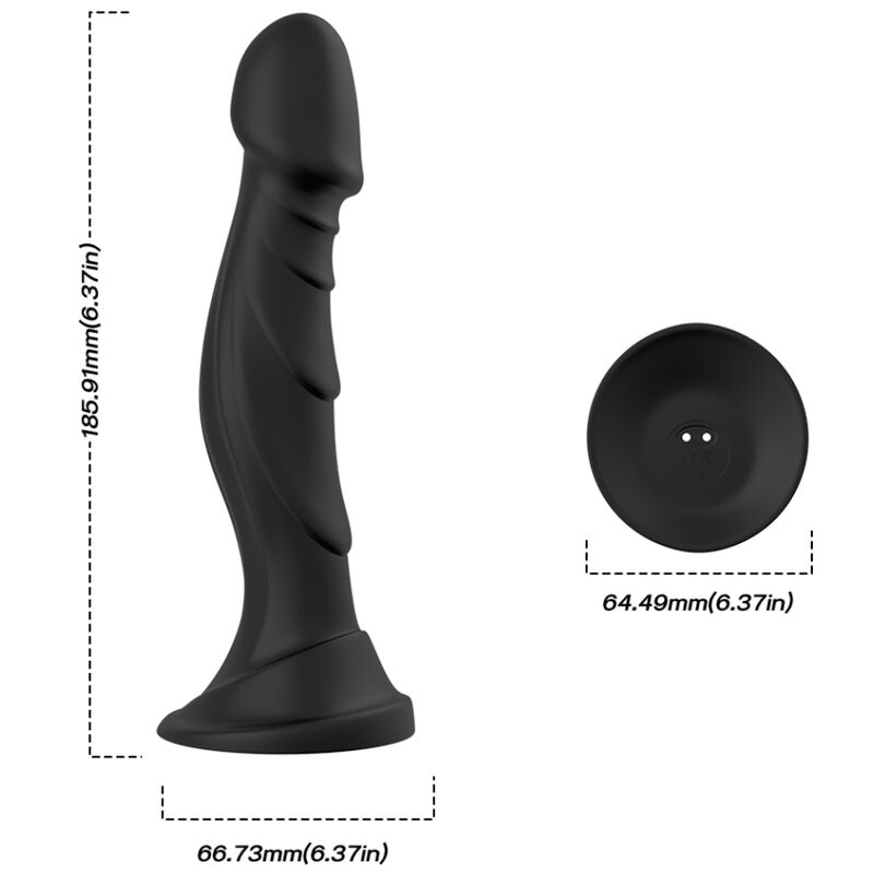 Armony - vibratore dildo e telecomando plug anale nero