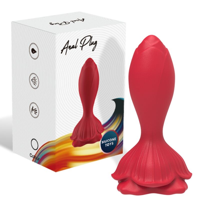 Armony - vibratore rosa e telecomando piccolo plug anale rosso-4