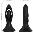 Armony - vibratore e plug anale in silicone nero-3