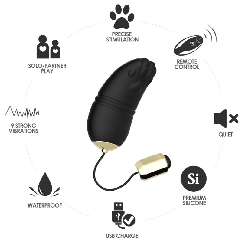 Armony - vibratore kitty egg g-spot telecomando nero-1