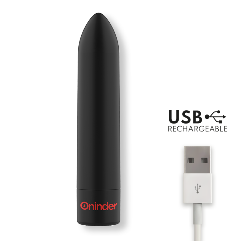 Oninder - berlin vibratore bullet nero 9 modalità 8,5 x 2 cm - app gratuita-7