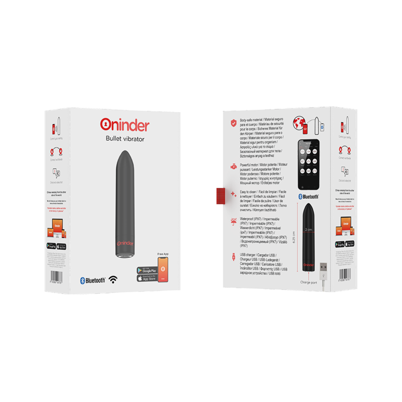 Oninder - berlin vibratore bullet nero 9 modalità 8,5 x 2 cm - app gratuita-8
