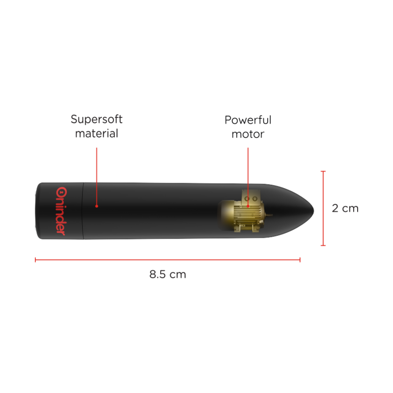 Oninder - berlin vibratore bullet nero 9 modalità 8,5 x 2 cm - app gratuita-4