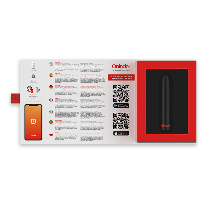 Oninder - berlin vibratore bullet nero 9 modalità 8,5 x 2 cm - app gratuita-6