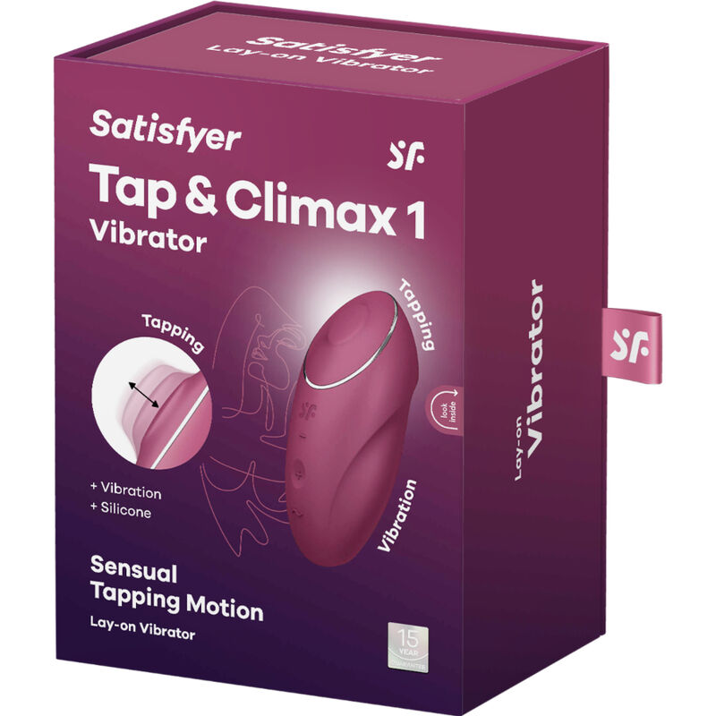 Satisfyer - tap & climax 1 vibratore lay-on rosso-5