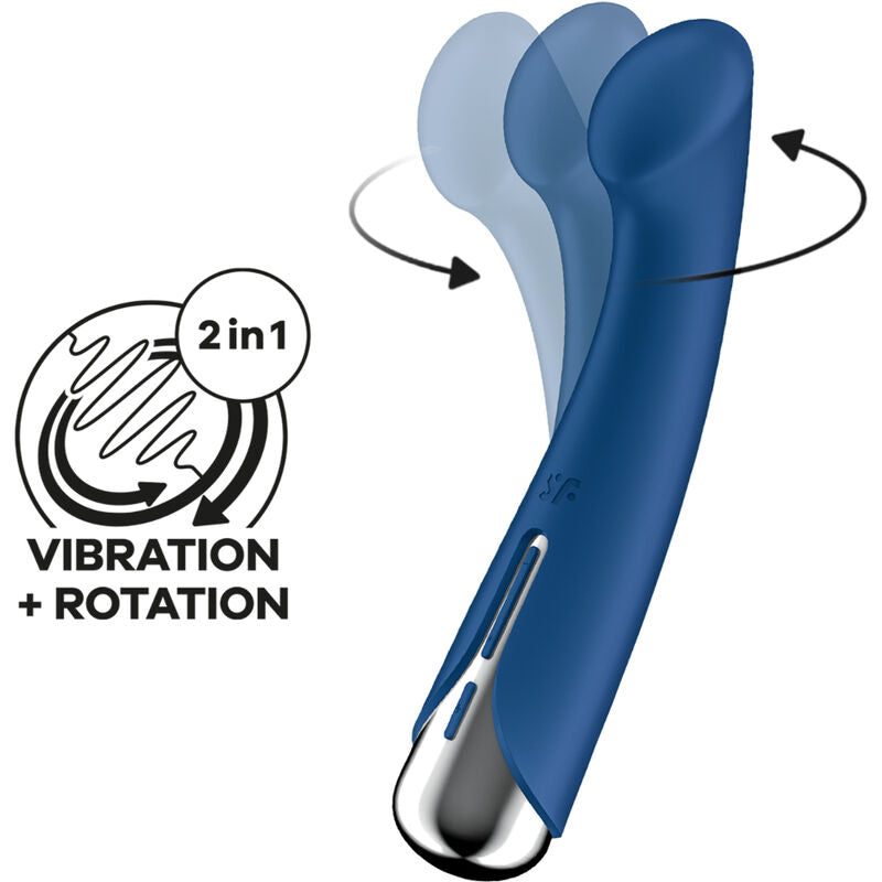 Satisfyer - spinning g-sport 1 vibratore rotatore blu