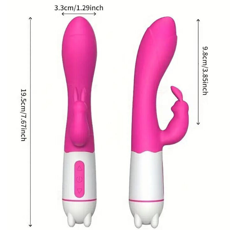 Armony - happy vibratore e stimolatore coniglio fucsia