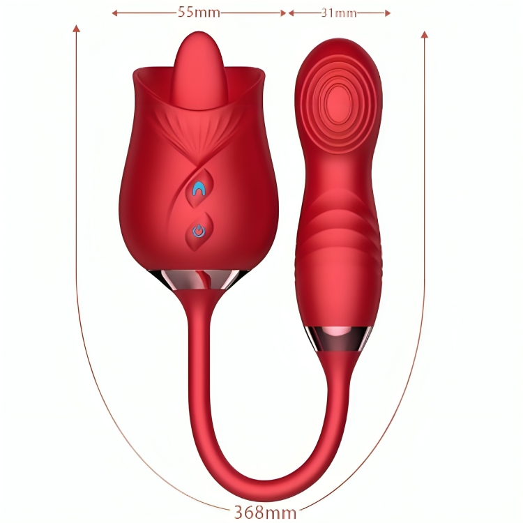 Armony - vibratore di fiori deliziosi e bumping con lingua rossa