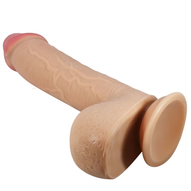 Pretty love - dildo realistico serie sliding skin con ventosa scorrevole della pelle flesh 23,4 cm