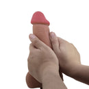 Pretty love - dildo realistico sliding skin series con ventosa scorrevole della pelle marrone 23,4 cm-2
