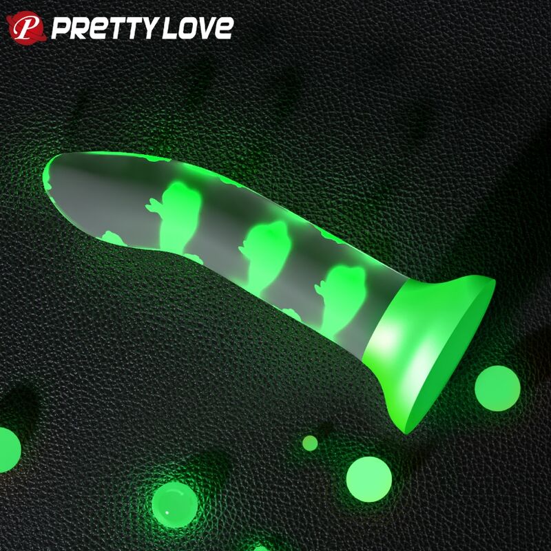 Pretty love - dildo magico nightfall senza vibrazioni verde luminoso-2