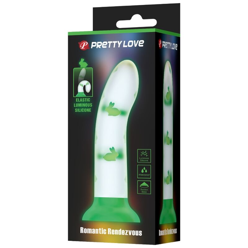 Pretty love - dildo magico nightfall senza vibrazioni verde luminoso-3