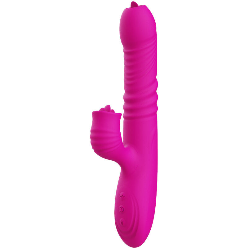 Armony - fanny vibratore multifunzione doppia lingua fucsia effetto calore