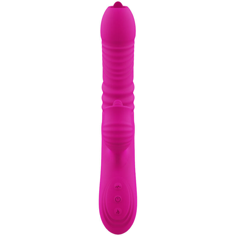 Armony - fanny vibratore multifunzione doppia lingua fucsia effetto calore