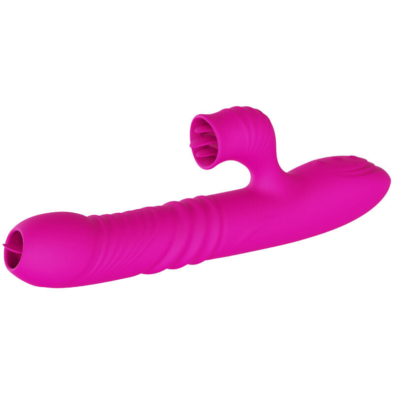 Armony - fanny vibratore multifunzione doppia lingua fucsia effetto calore