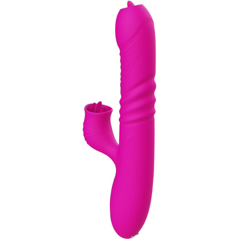 Armony - fanny vibratore multifunzione doppia lingua fucsia effetto calore