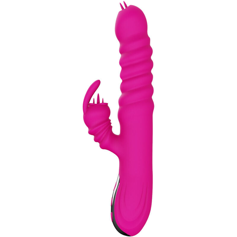 Armony - vibratore multifunzione rabbit double tongue fucsia effetto calore