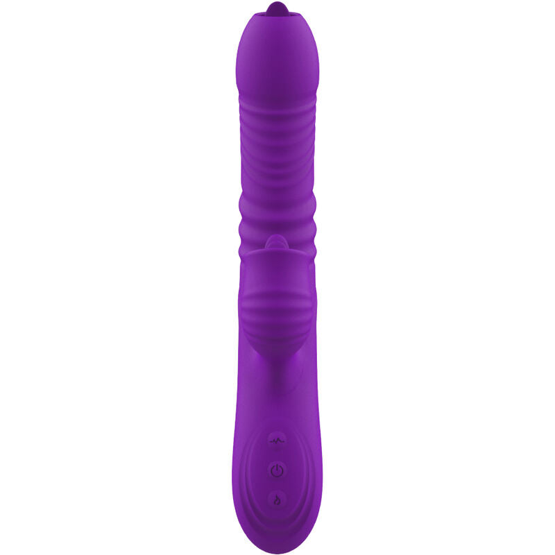 Armony - vibratore fully g spot rabbit con effetto calore stimolante lingua viola