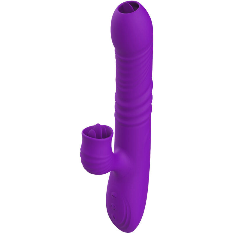 Armony - vibratore fully g spot rabbit con effetto calore stimolante lingua viola