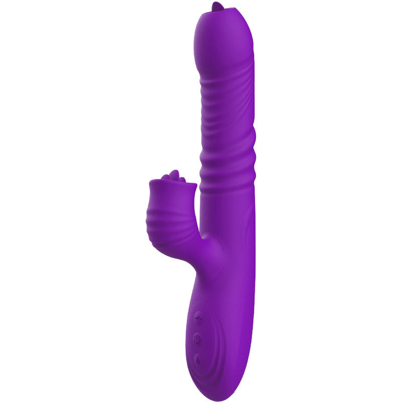 Armony - vibratore fully g spot rabbit con effetto calore stimolante lingua viola