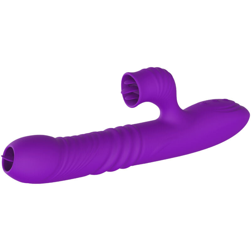 Armony - vibratore fully g spot rabbit con effetto calore stimolante lingua viola