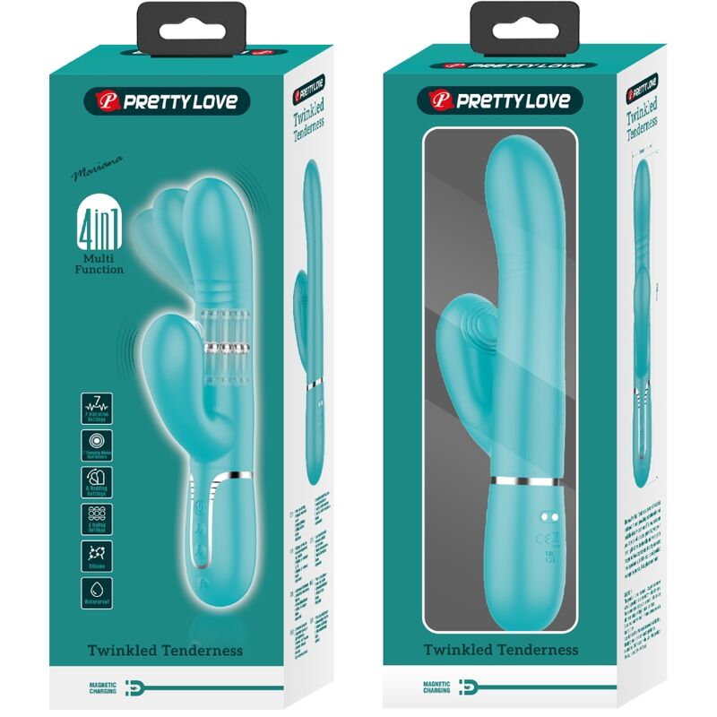 Pretty love - vibratore multifunzione g-spot verde acqua-3