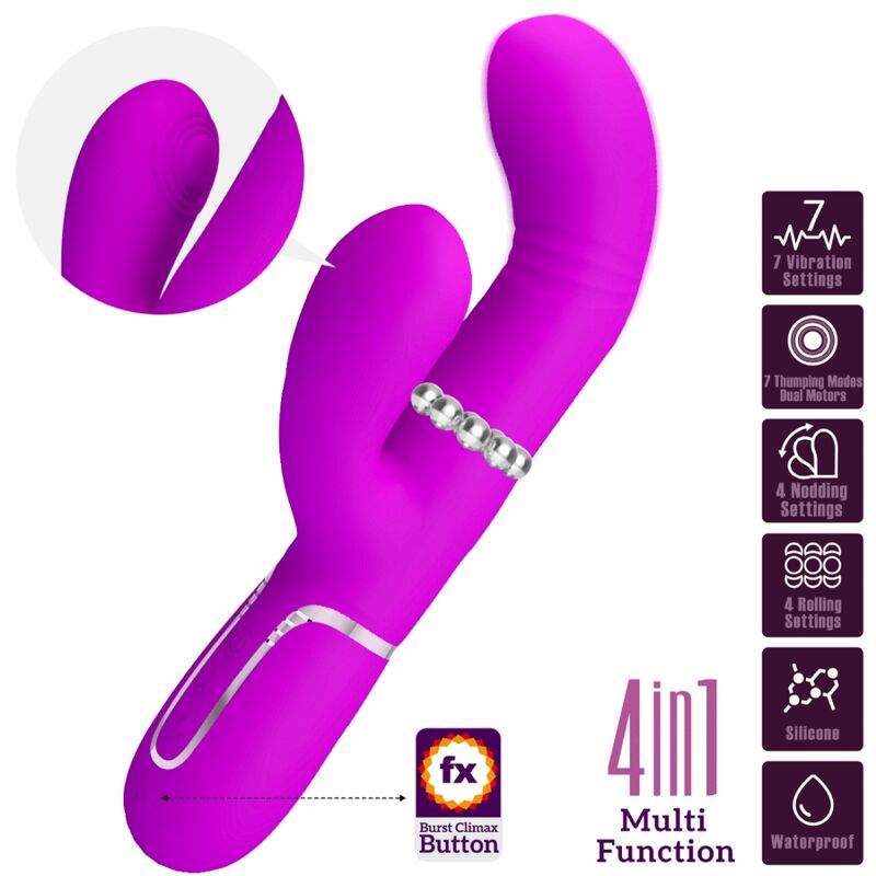 Pretty love - vibratore multifunzione g-spot fucsia-2