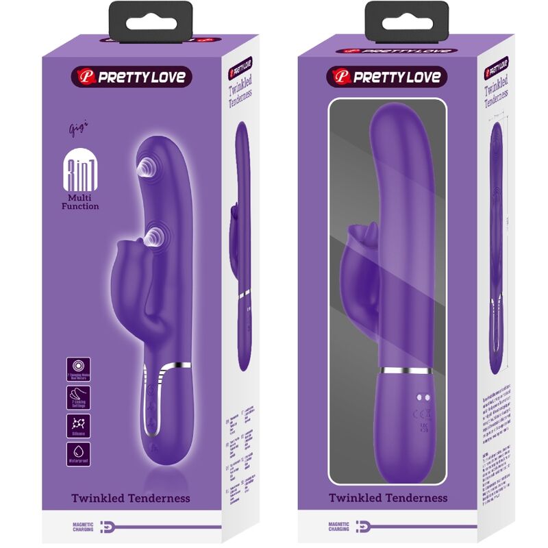 Pretty love - vibratore coniglio con viola da leccare-3