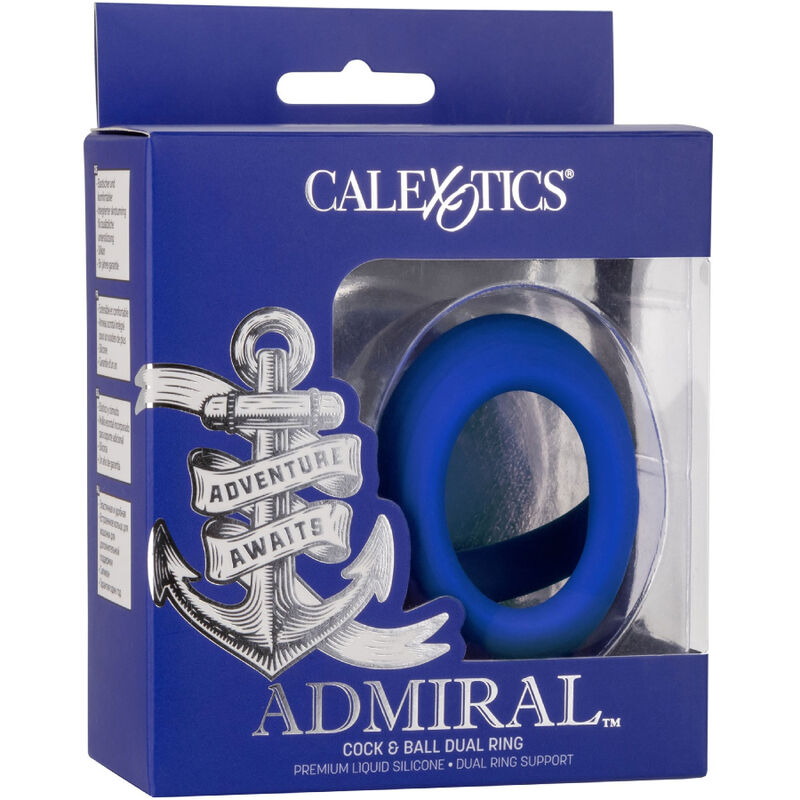 Admiral - anello sfera doppio blu-5
