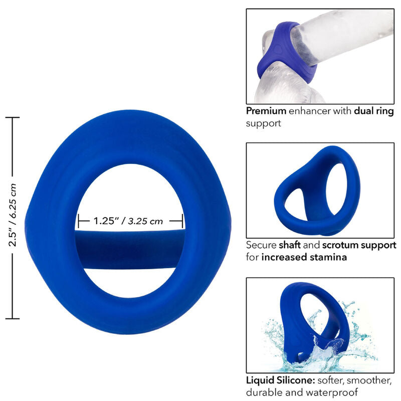 Admiral - anello sfera doppio blu-3