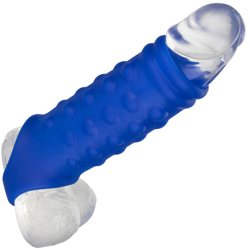 Admiral - copertura per pene con perline in silicone liquido blu-4