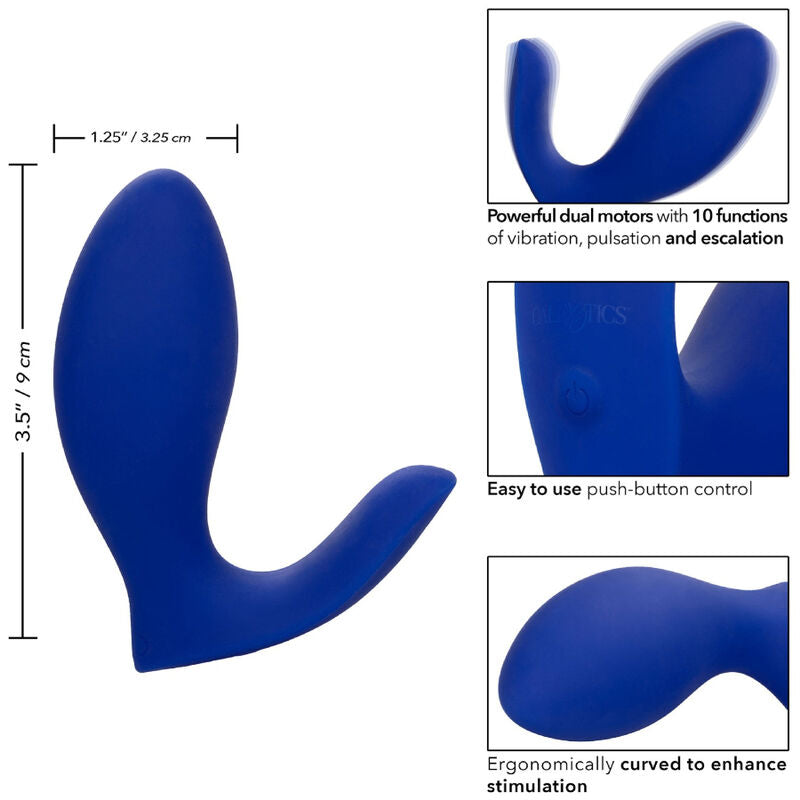 Admiral - stimolatore e vibratore rimming della prostata blu-3