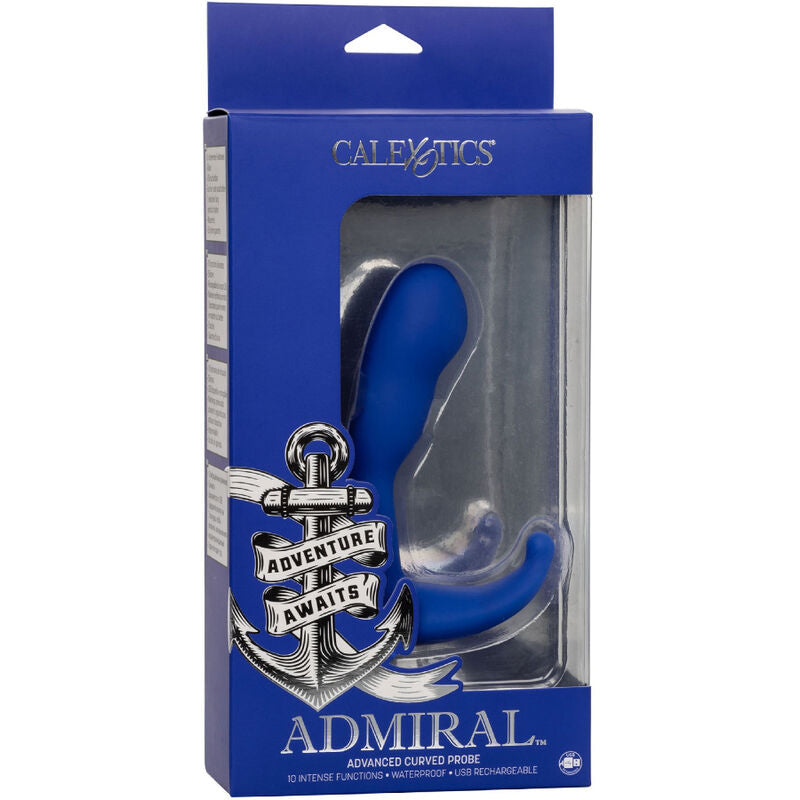 Admiral - stimolatore anale curvo e vibratore blu-4