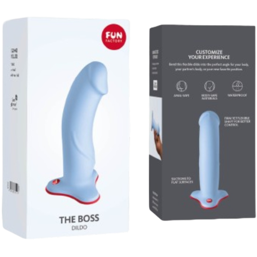 Fun factory - the boss dildo realistico blu dove-3