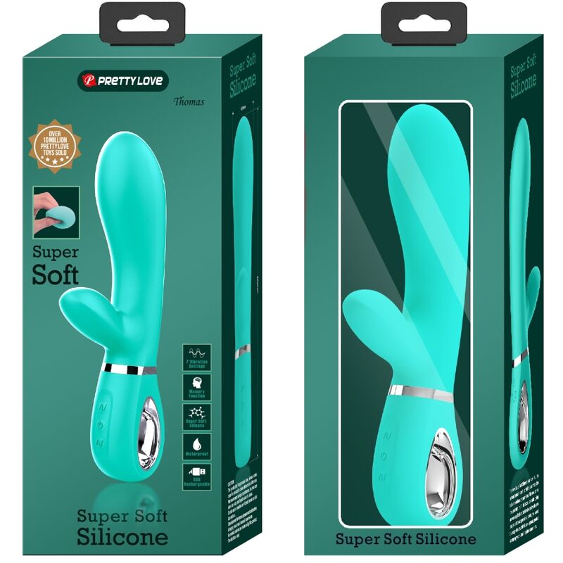 Pretty love - vibratore multifunzione g-spot thomas verde acqua-8