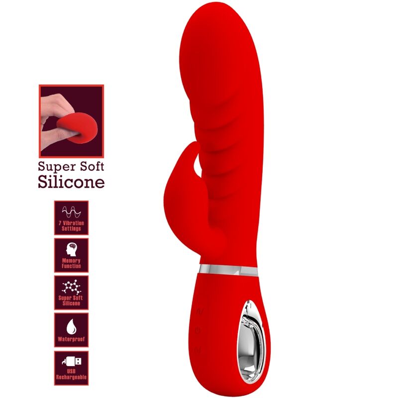 Pretty love - vibratore multifunzione g-spot prescott rosso-6