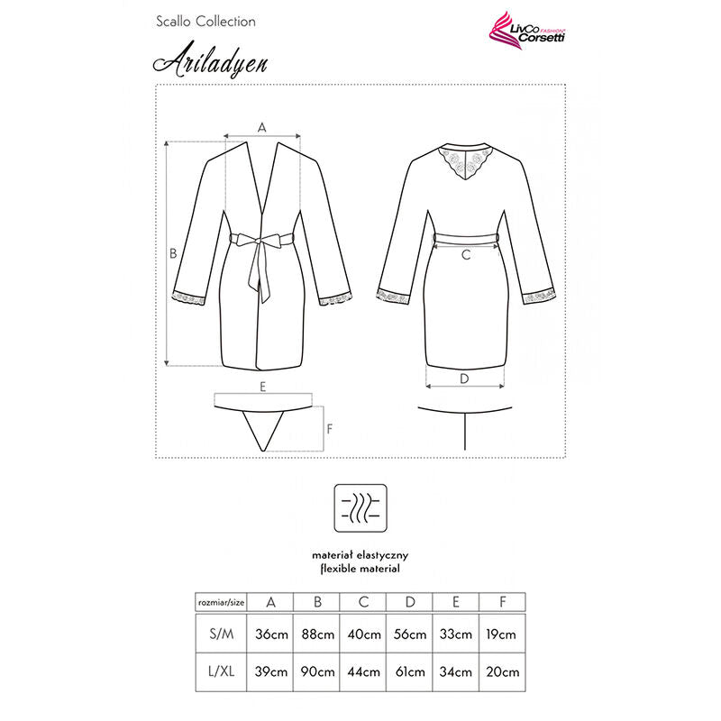 Livco corsetti fashion - ariladyen lc 90568 vestaglia + panty nero-2