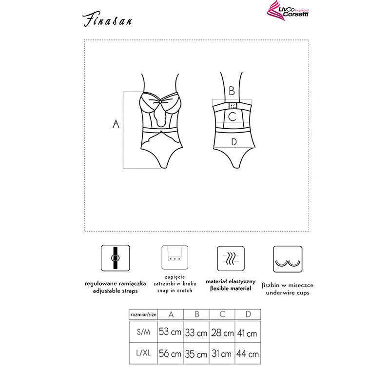 Livco corsetti fashion - finasan lc 90632 body nero l/xl-4
