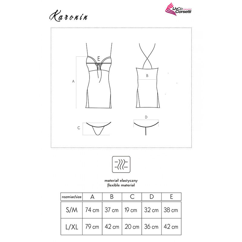 Livco corsetti fashion - karonin lc 90628 camicia + panty nero-4