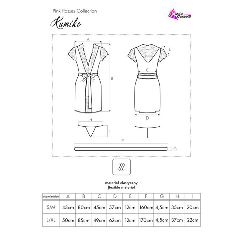 Livco corsetti fashion - kumiko lc 90428 vestaglia + panty nero s/m-4